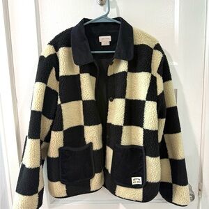 Brixton Black and Cream Checkered Jacket